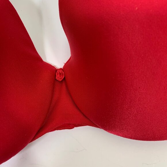 Maidenform One Fab Fit Everyday Demi Underwire Bra in Cherry Red - Size 34C - Picture 2 of 7